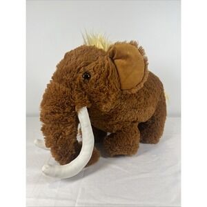 Goffa Large 20" x 15" Brown Wooly Mammoth Plush Stuffed Animal